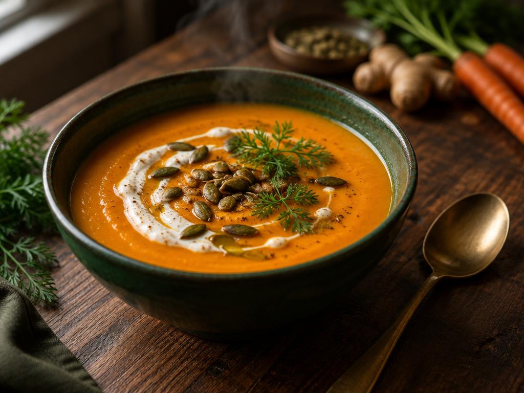 Roasted Carrot & Ginger Bisque